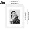 Americanflat Picture Frame Set with Mat - Set of 5 - Photo Frame Set of Five for Wall Display - Plexiglass Cover - Hanging Hardware